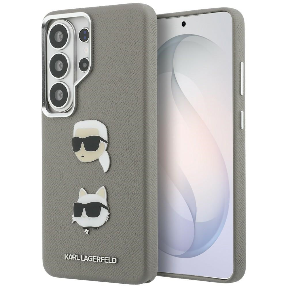 Futrola za Samsung Galaxy S26 Ultra S948, Karl Lagerfeld, Saffiano Karl & Choupette's Head Pin, Siva
