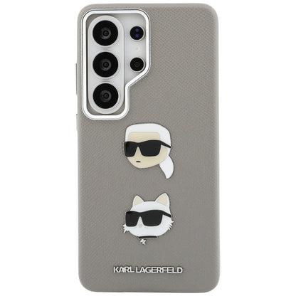 Futrola za Samsung Galaxy S26 Ultra S948, Karl Lagerfeld, Saffiano Karl & Choupette's Head Pin, Siva