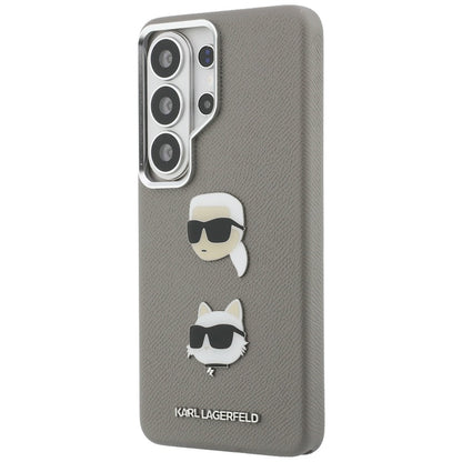 Futrola za Samsung Galaxy S26 Ultra S948, Karl Lagerfeld, Saffiano Karl & Choupette's Head Pin, Siva