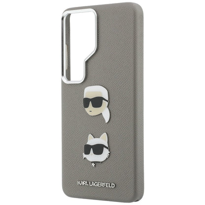 Futrola za Samsung Galaxy S26 Ultra S948, Karl Lagerfeld, Saffiano Karl & Choupette's Head Pin, Siva