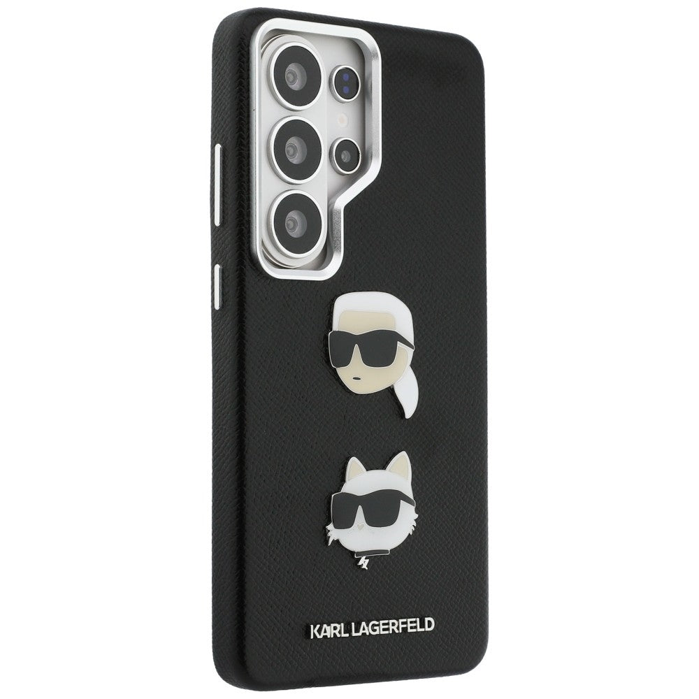 Futrola za Samsung Galaxy S26 Ultra S948, Karl Lagerfeld, Saffiano Karl & Choupette's Head Pin, Crna