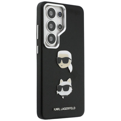 Futrola za Samsung Galaxy S26 Ultra S948, Karl Lagerfeld, Saffiano Karl & Choupette's Head Pin, Crna