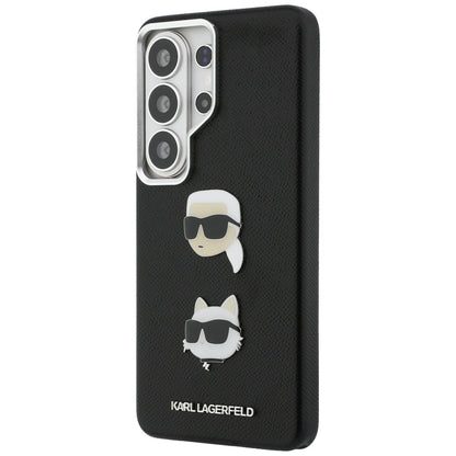 Futrola za Samsung Galaxy S26 Ultra S948, Karl Lagerfeld, Saffiano Karl & Choupette's Head Pin, Crna