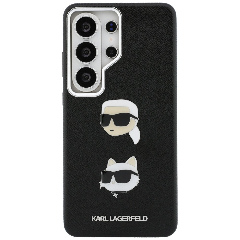 Futrola za Samsung Galaxy S26 Ultra S948, Karl Lagerfeld, Saffiano Karl & Choupette's Head Pin, Crna