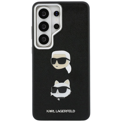Futrola za Samsung Galaxy S26 Ultra S948, Karl Lagerfeld, Saffiano Karl & Choupette's Head Pin, Crna