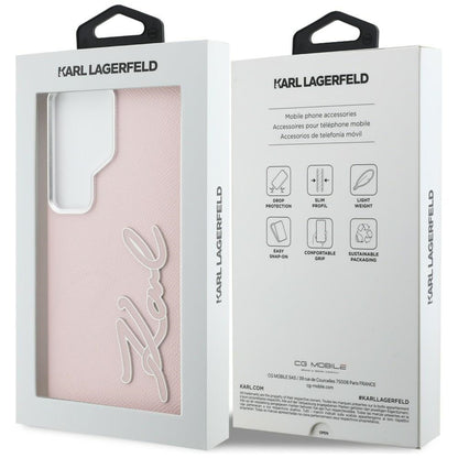 Futrola za Samsung Galaxy S26 Ultra S948, Karl Lagerfeld, Signature Resin Logo, Roze