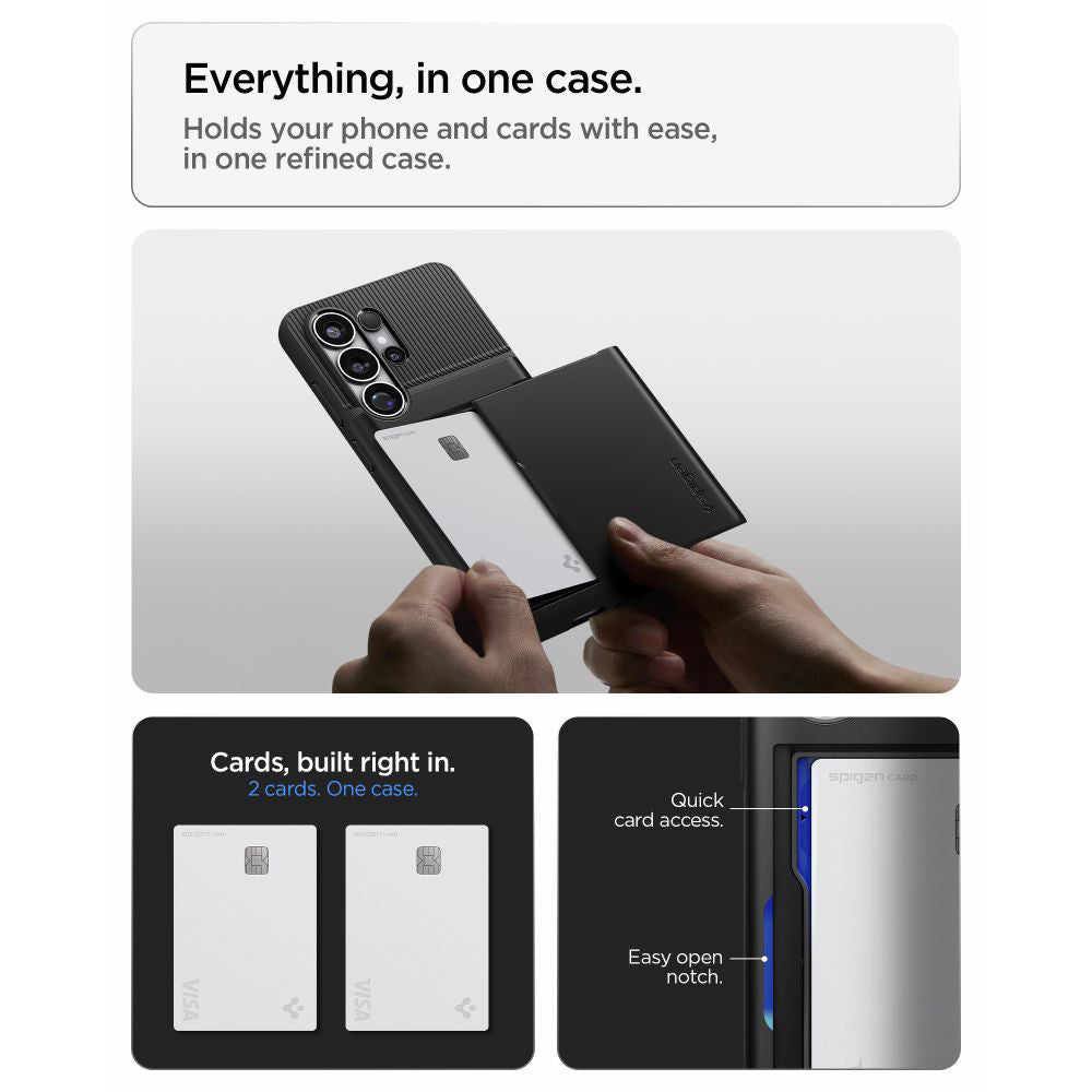 Husa za Samsung Galaxy S26 Ultra S948, Spigen, Slim Armor CS, Crna ACS11036