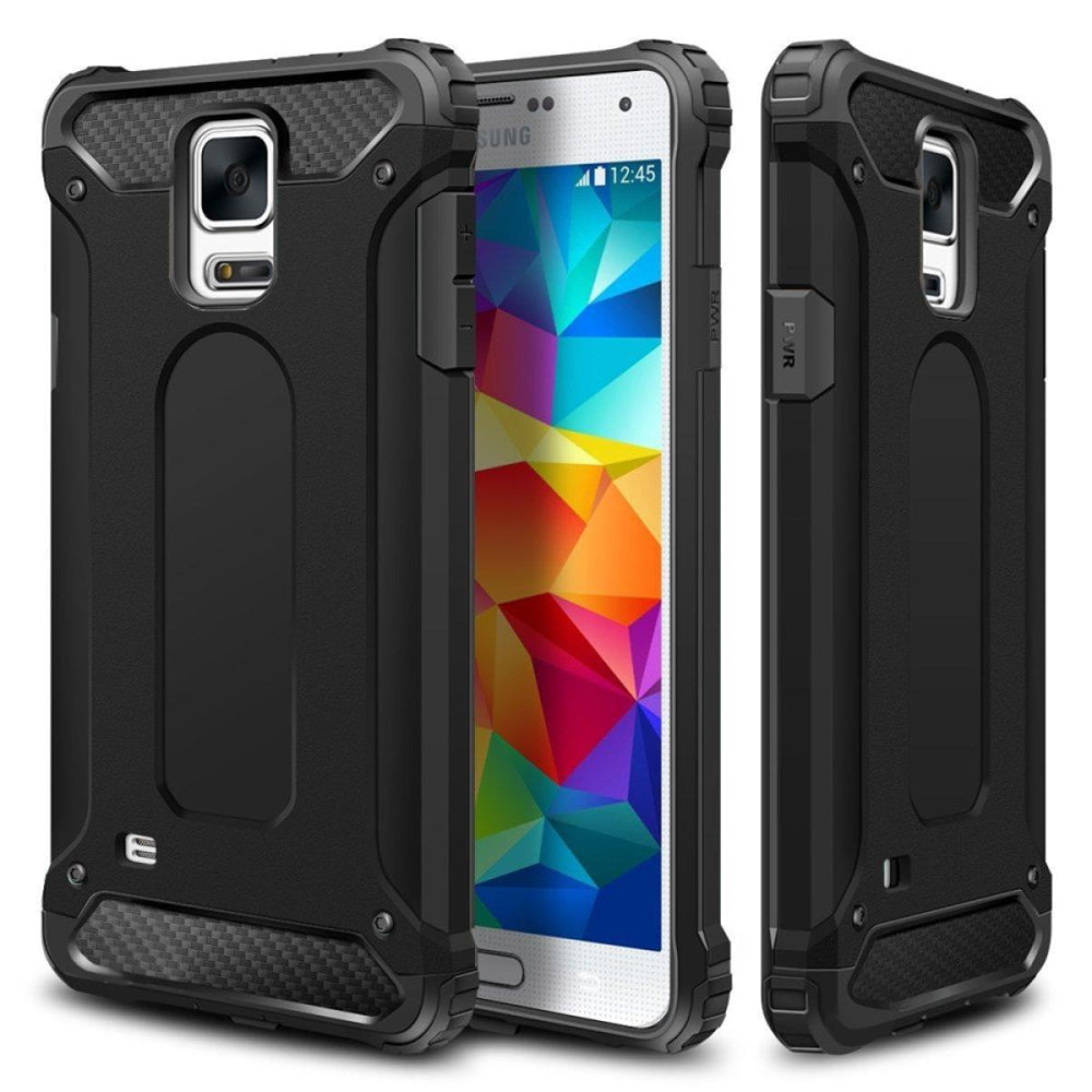 Futrola za Samsung Galaxy S5 G900, Techsuit, Hybrid Armor, Crna