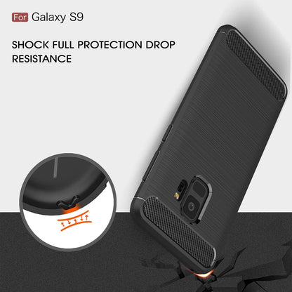 Futrola za Samsung Galaxy S9 G960, Techsuit, Karbon, Crna