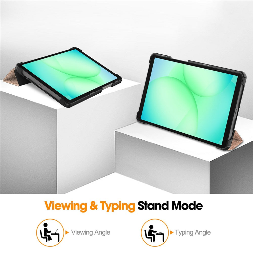 Futrola za Samsung Galaxy Tab A11 / Tab A9, Techsuit, FoldPro, Roze Zlato