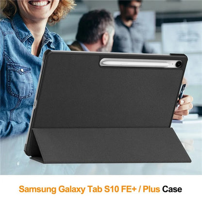 Futrola za Samsung Galaxy Tab S10 FE+, Techsuit, FoldPro, Crna