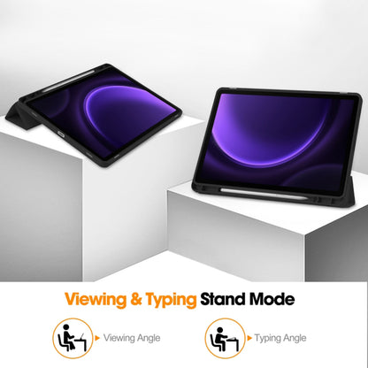 Futrola za Samsung Galaxy Tab S10 FE / Tab S9 FE / Tab S9, Techsuit, Flex Trifold, Crna