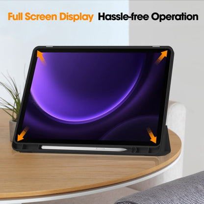 Futrola za Samsung Galaxy Tab S10 FE / Tab S9 FE / Tab S9, Techsuit, Flex Trifold, Crna