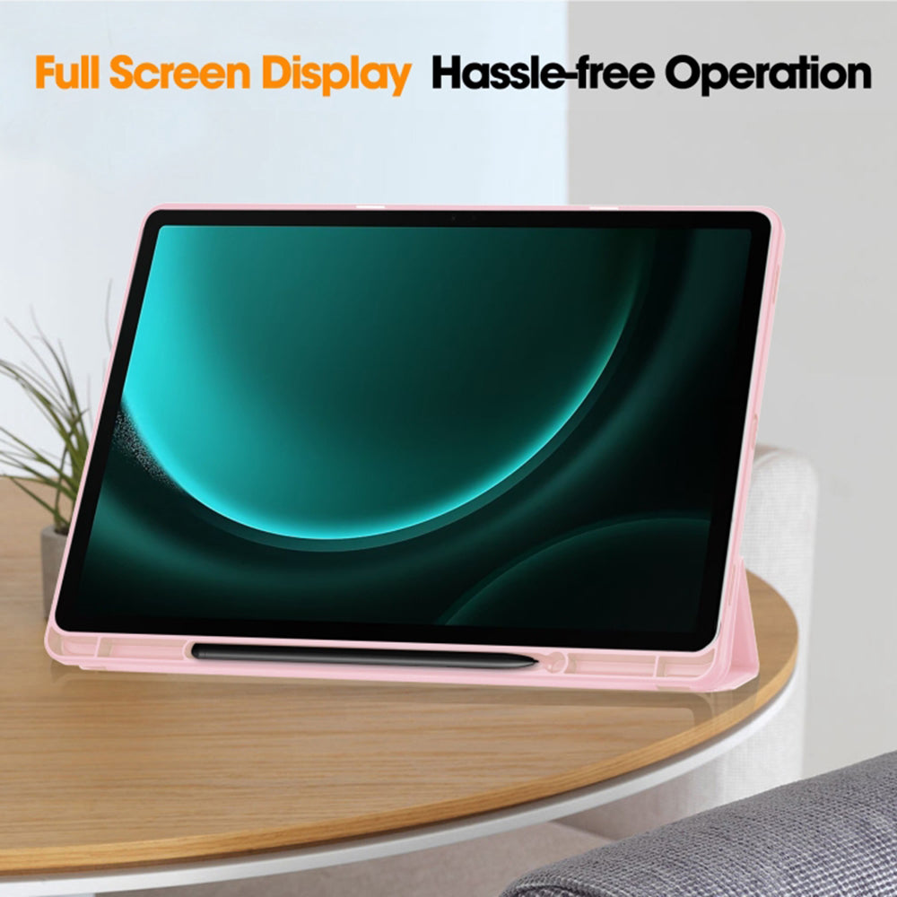 Futrola za Samsung Galaxy Tab S10+ / Tab S9 FE+ / Tab S9+, Techsuit, Flex Trifold, Roze