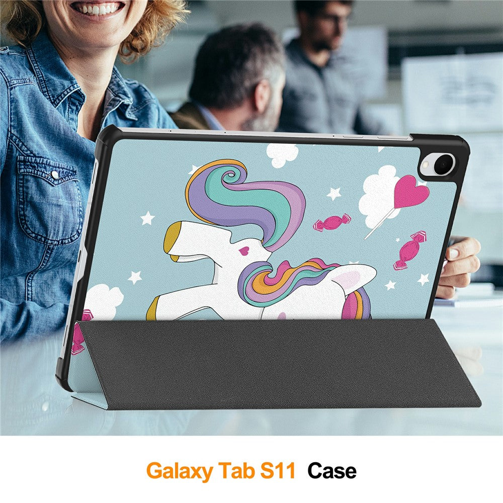 Futrola za Samsung Galaxy Tab S11, Techsuit, FoldPro Unicorn, Višebojna