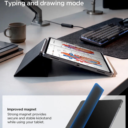 Futrola za Samsung Galaxy Tab S12 Ultra / Tab S11 Ultra, Spigen, Liquid Air Folio, crna ACS11821