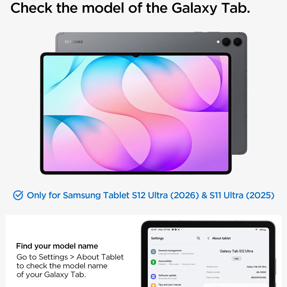 Futrola za Samsung Galaxy Tab S12 Ultra / Tab S11 Ultra, Spigen, Liquid Air Folio, crna ACS11821