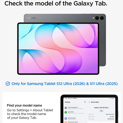 Futrola za Samsung Galaxy Tab S12 Ultra / Tab S11 Ultra, Spigen, Liquid Air Folio, crna ACS11821