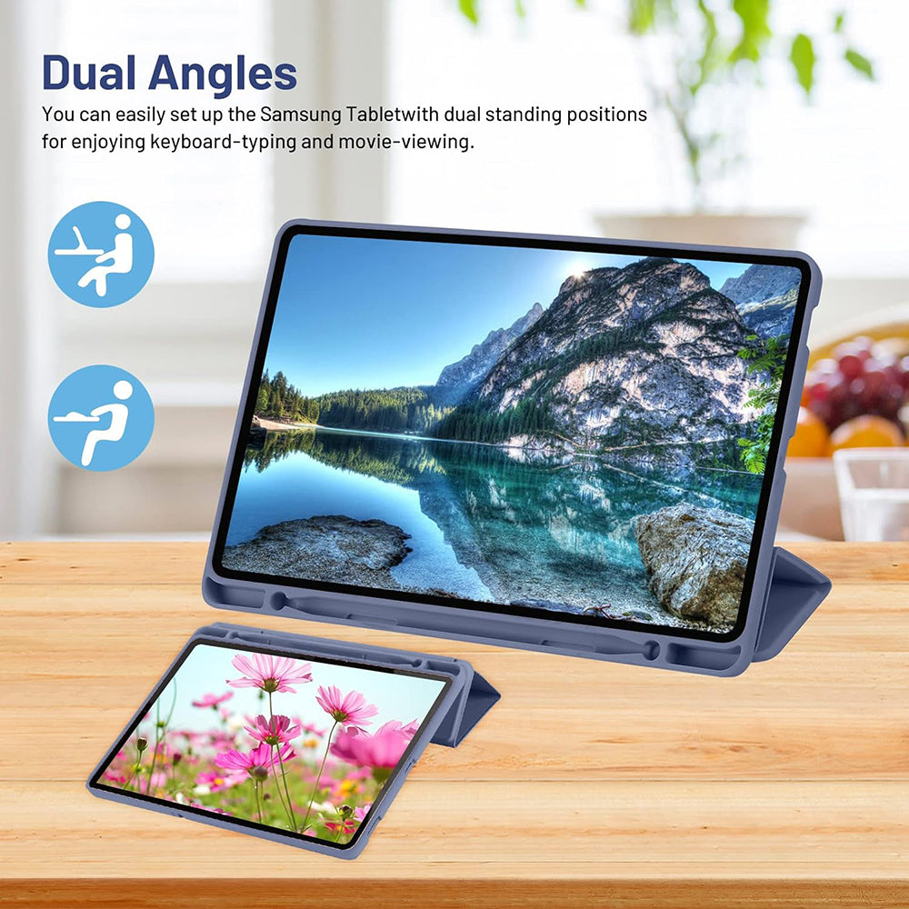 Futrola za Samsung Galaxy Tab S6 Lite (2024) / Tab S6 Lite (2022) / Tab S6 Lite (2020), Techsuit, Flex Trifold, Ljubičasta