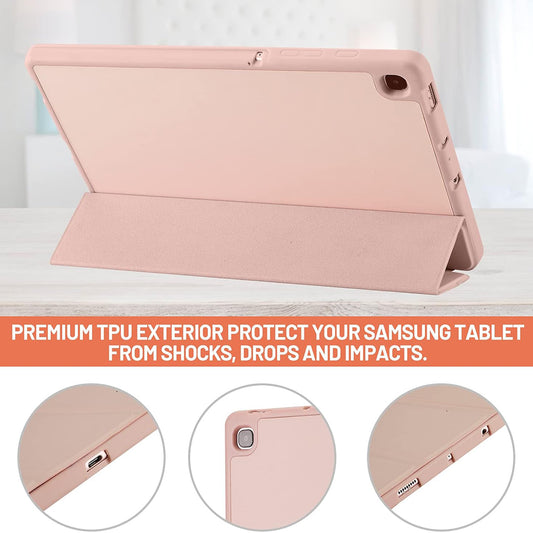 Futrola za Samsung Galaxy Tab S6 Lite (2024) / Tab S6 Lite (2022) / Tab S6 Lite (2020), Techsuit, Flex Trifold, Roze
