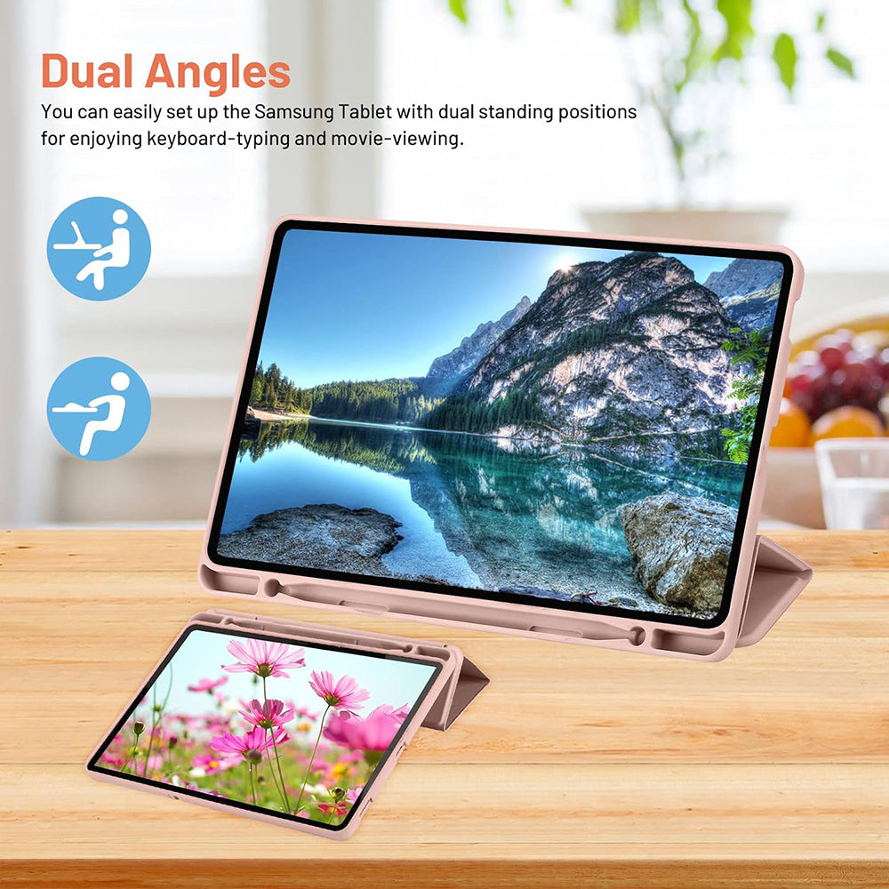 Futrola za Samsung Galaxy Tab S6 Lite (2024) / Tab S6 Lite (2022) / Tab S6 Lite (2020), Techsuit, Flex Trifold, Roze