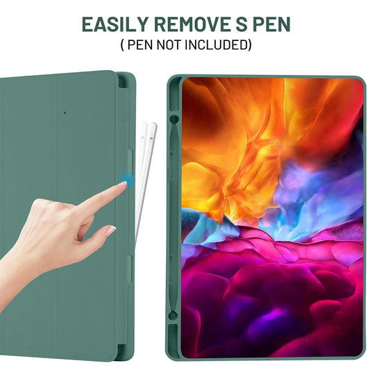 Futrola za Samsung Galaxy Tab S6 Lite (2024) / Tab S6 Lite (2022) / Tab S6 Lite (2020), Techsuit, Flex Trifold, Zelena