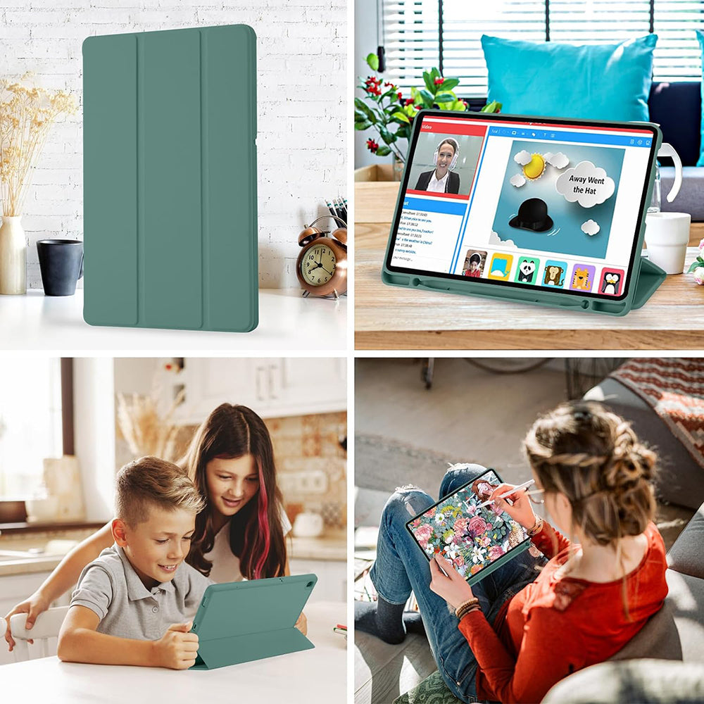 Futrola za Samsung Galaxy Tab S6 Lite (2024) / Tab S6 Lite (2022) / Tab S6 Lite (2020), Techsuit, Flex Trifold, Zelena