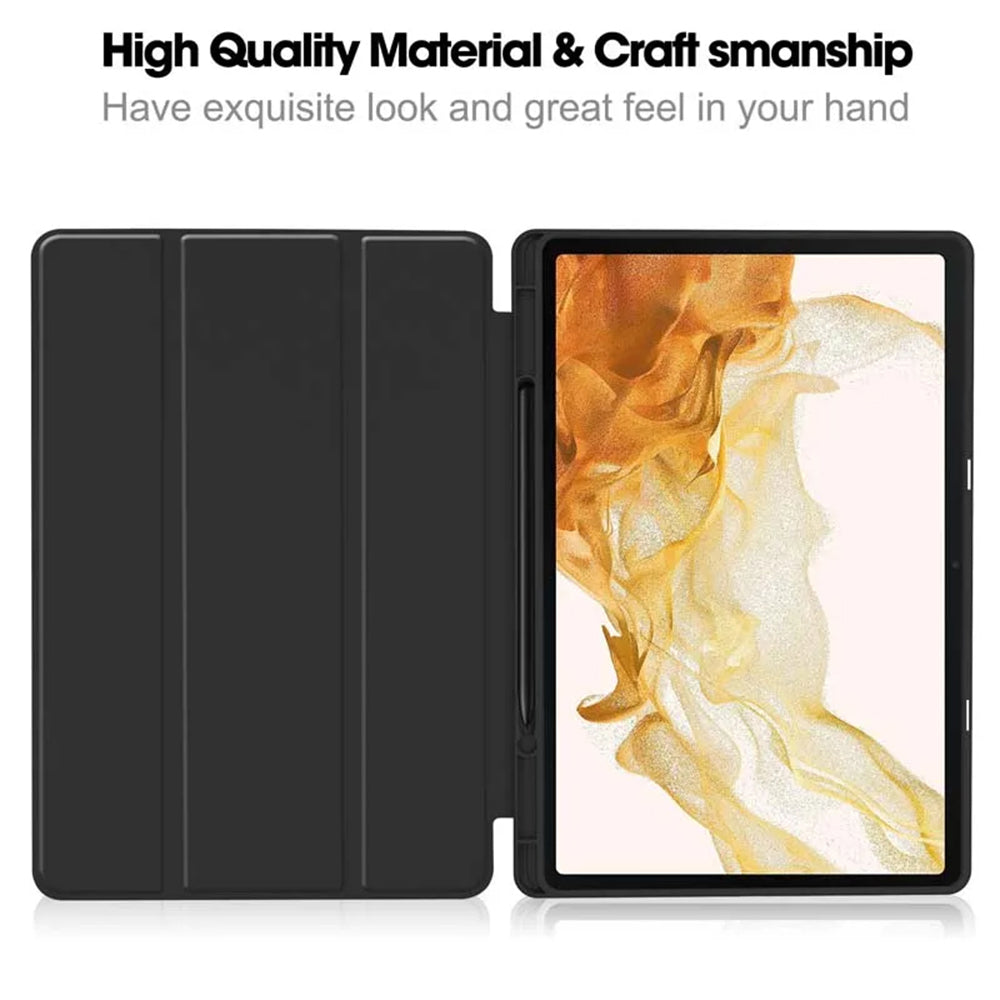 Futrola za Samsung Galaxy Tab S8+ / Tab S7+, Techsuit, Flex Trifold, Crna