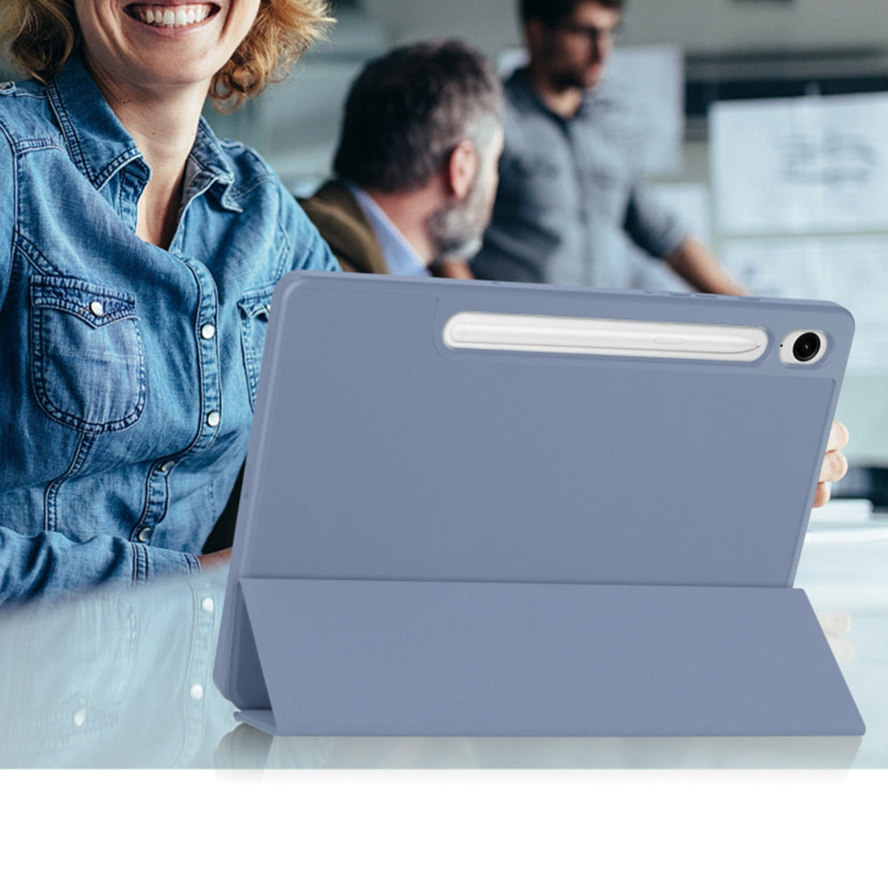 Futrola za Samsung Galaxy Tab S10 FE / Tab S9 FE / Tab S9, Techsuit, Flex Trifold, Siva