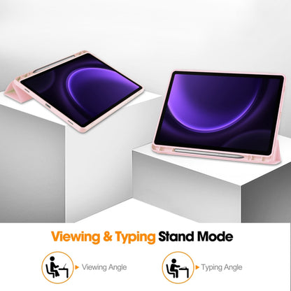 Futrola za Samsung Galaxy Tab S9 FE / Tab S9 / Tab S10 FE, Techsuit, Flex Trifold, Roze