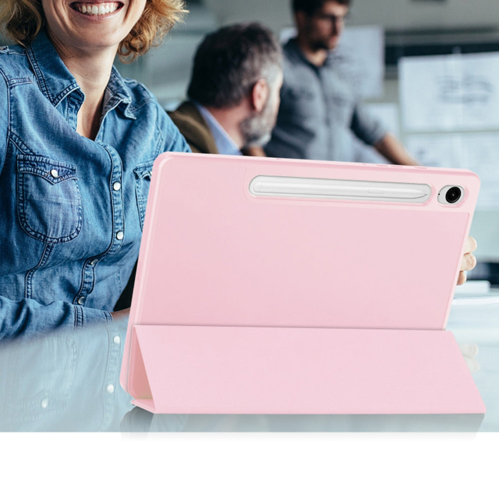 Futrola za Samsung Galaxy Tab S9 FE / Tab S9 / Tab S10 FE, Techsuit, Flex Trifold, Roze