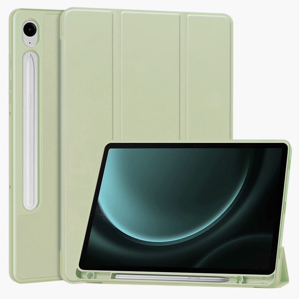 Futrola za Samsung Galaxy Tab S9 FE / Tab S9 / Tab S10 FE, Techsuit, Flex Trifold, Zelena Matcha