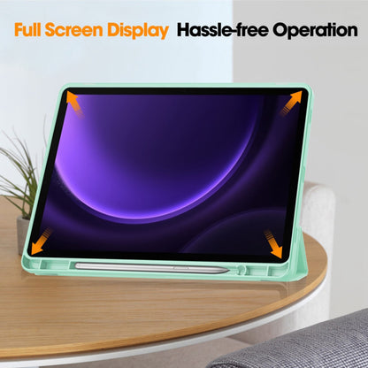 Futrola za Samsung Galaxy Tab S9 FE / Tab S9 / Tab S10 FE, Techsuit, Flex Trifold, Zelena Matcha