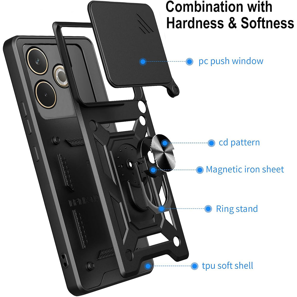 Futrola za Samsung Galaxy XCover7 Pro, Techsuit, CamShield, Crna