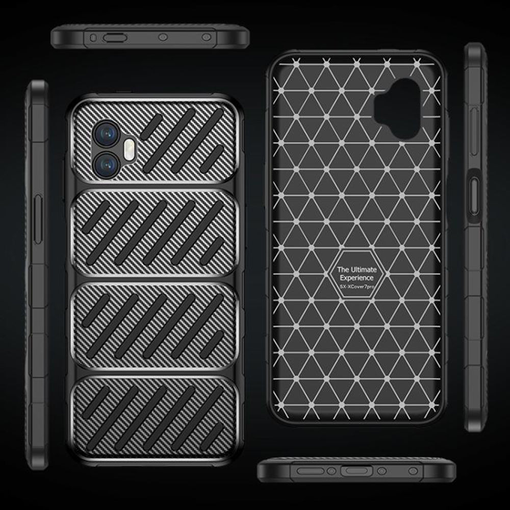 Futrola za Samsung Galaxy XCover7 Pro, Techsuit, CarbonFiber, Crna