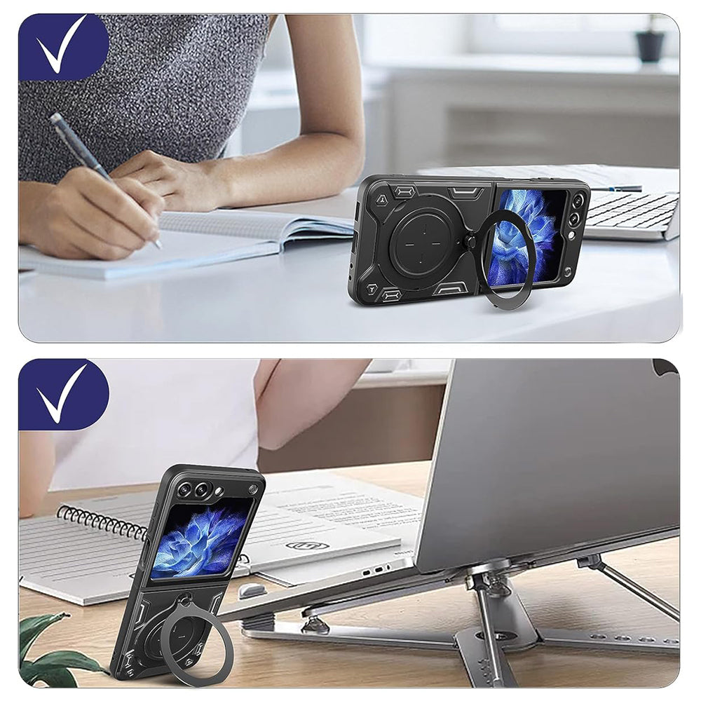 Futrola za Samsung Galaxy Z Flip5 F731, Techsuit, CamGuard Pro, Crna