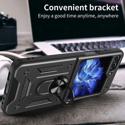 Futrola za Samsung Galaxy Z Flip5 F731, Techsuit, CamShield, Crna
