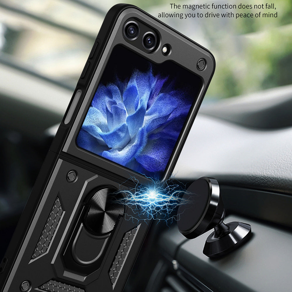 Futrola za Samsung Galaxy Z Flip5 F731, Techsuit, CamShield, Crna