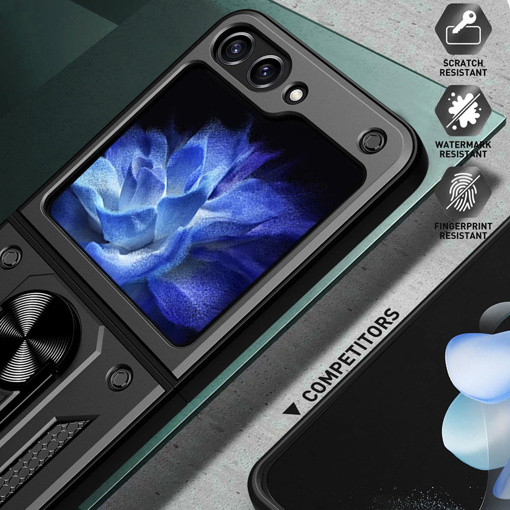 Futrola za Samsung Galaxy Z Flip5 F731, Techsuit, CamShield, Crna