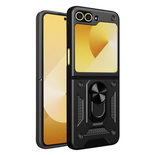 Futrola za Samsung Galaxy Z Flip7 FE F761 / Z Flip6 F741, Techsuit, CamShield, Crna