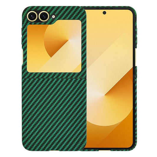 Futrola za Samsung Galaxy Z Flip7 FE F761 / Z Flip6 F741, Techsuit, Carbonite FiberShell, Zelena