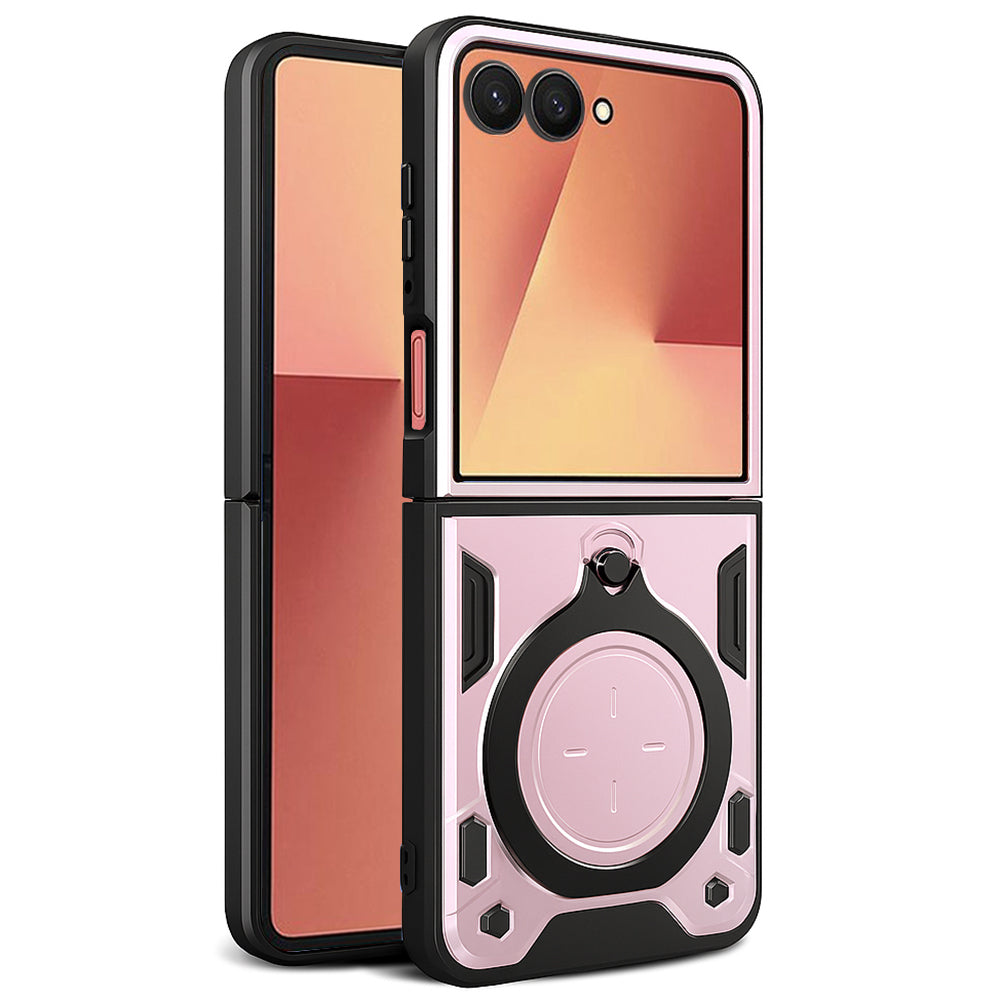 Futrola za Samsung Galaxy Z Flip7 F766, Techsuit, CamGuard Pro, Roze Zlatna
