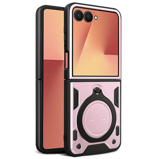 Futrola za Samsung Galaxy Z Flip7 F766, Techsuit, CamGuard Pro, Roze Zlatna