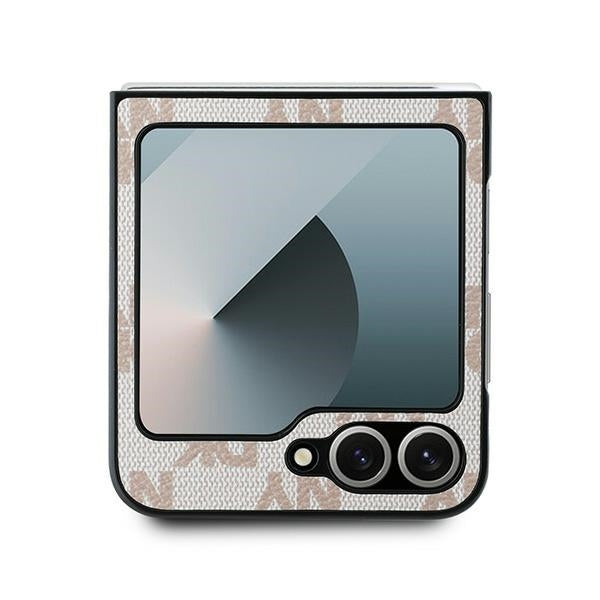 Futrola za Samsung Galaxy Z Flip7 FE F761 / Z Flip6 F741, DKNY, Štampani prugasti šahovski uzorak, Roze