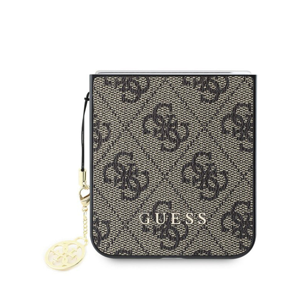 Futrola za Samsung Galaxy Z Flip7 FE F761 / Z Flip6 F741, Guess, 4G Charm, Braon