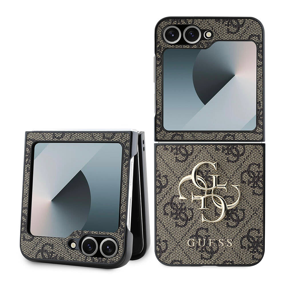 Futrola za Samsung Galaxy Z Flip7 FE F761 / Z Flip6 F741, Guess, 4G Metal Logo, Braon