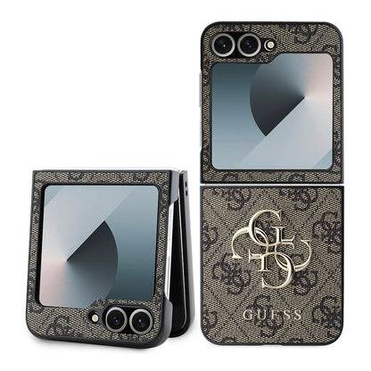 Futrola za Samsung Galaxy Z Flip7 FE F761 / Z Flip6 F741, Guess, 4G Metal Logo, Braon