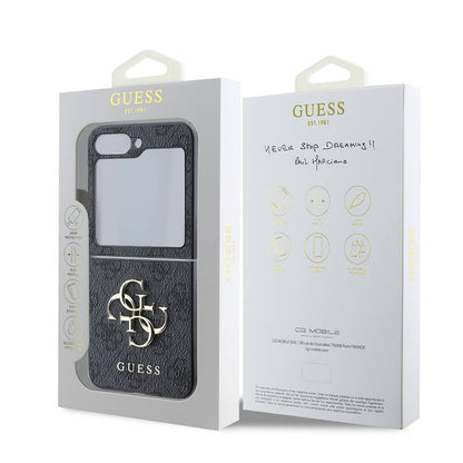 Futrola za Samsung Galaxy Z Flip7 FE F761 / Z Flip6 F741, Guess, 4G Metal Logo, Crna