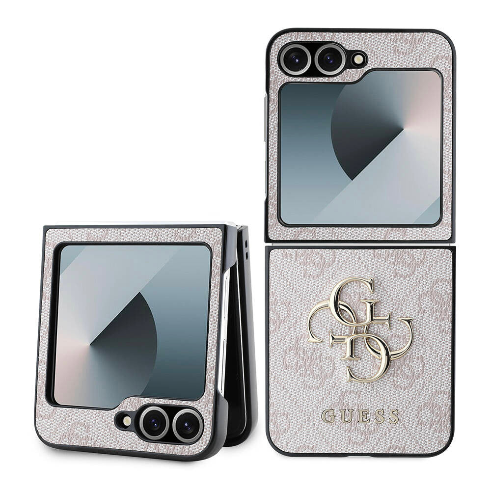 Futrola za Samsung Galaxy Z Flip7 FE F761 / Z Flip6 F741, Guess, 4G Metal Logo, Roze