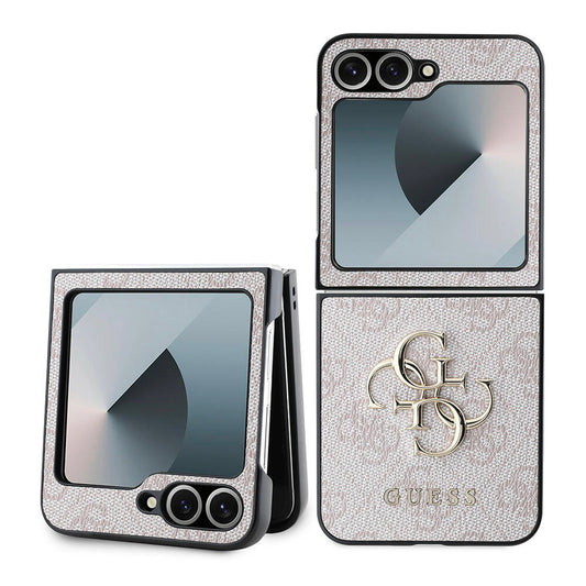 Futrola za Samsung Galaxy Z Flip7 FE F761 / Z Flip6 F741, Guess, 4G Metal Logo, Roze